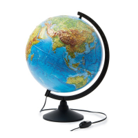 Глобус Земли физический  с подсветкой D=320 мм - «globural.ru» - Ивантеевка