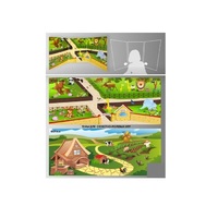Стенд для сюжетно-ролевых игр 2-х сторонний (Зоопарк, ферма) - «globural.ru» - Ивантеевка