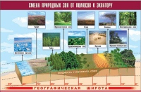 Таблица демонстрационная "Смена природных зон от полюсов к экватору" (винил 70x100) - «globural.ru» - Ивантеевка