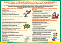 Правила безопасности на уроках труда для девочек 1000*1400 винил	 - «globural.ru» - Ивантеевка