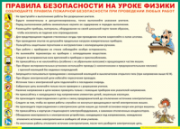 Таблица Правила безопасности на уроке физики 1000*1400 винил	 - «globural.ru» - Ивантеевка