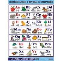 Таблица демонстрационная "Английский алфавит в картинках"(100x140) - «globural.ru» - Ивантеевка