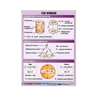 Таблица демонстрационная "Тела вращения" (винил 70х100) - «globural.ru» - Ивантеевка