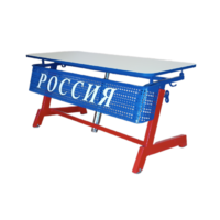 Стол ученический двухместный "Патриот-2п" на газовом лифте (р.гр. № 3-7 и наклоном столешницы ) - «globural.ru» - Ивантеевка