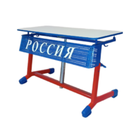 Стол ученический двухместный "Патриот-2о" на газовом лифте (р.гр. № 3-7 и наклоном столешницы) - «globural.ru» - Ивантеевка