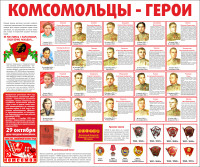 Тематический стенд "Комсомольцы-герои" - «globural.ru» - Ивантеевка