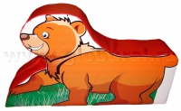 Напольная игрушка "Медвежонок" с шелкографией (ВИК) - «globural.ru» - Ивантеевка