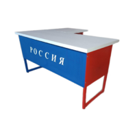 Стол преподавателя "Патриот" угловой с выкатной тумбой - «globural.ru» - Ивантеевка
