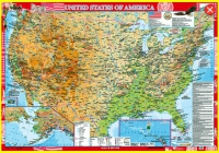 Настенная карта Соединенных Штатов Америки на английском языке (учебная) - «globural.ru» - Ивантеевка