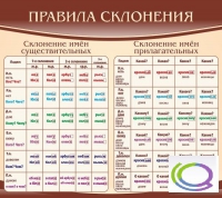 Стенд "Правила склонения" - «globural.ru» - Ивантеевка