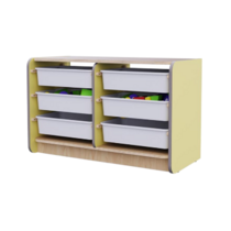 Двойной модуль для хранения игрушек из коллекции мебели «НЕГА» (цвет желтый) - «globural.ru» - Ивантеевка