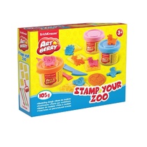 Пластилин на растительной основе Artberry/Stamp Your Zoo 3 бан./35 г со штампами - «globural.ru» - Ивантеевка