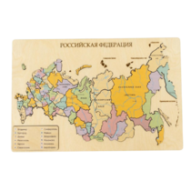 Пазл из дерева Административная карта России "Родина Моя" 522х308х10мм - «globural.ru» - Ивантеевка