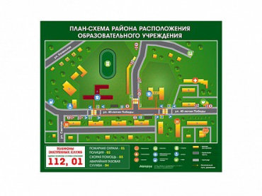Панно магнитно-маркерное "План-схема района расположения образовательной организации" - «globural.ru» - Ивантеевка