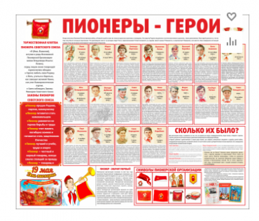 Тематический стенд "Пионеры-герои" - «globural.ru» - Ивантеевка